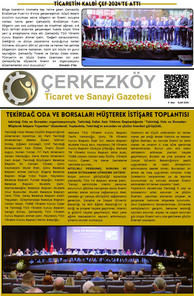 Çerkezköy Ticaret ve Sanayi Gazetesi