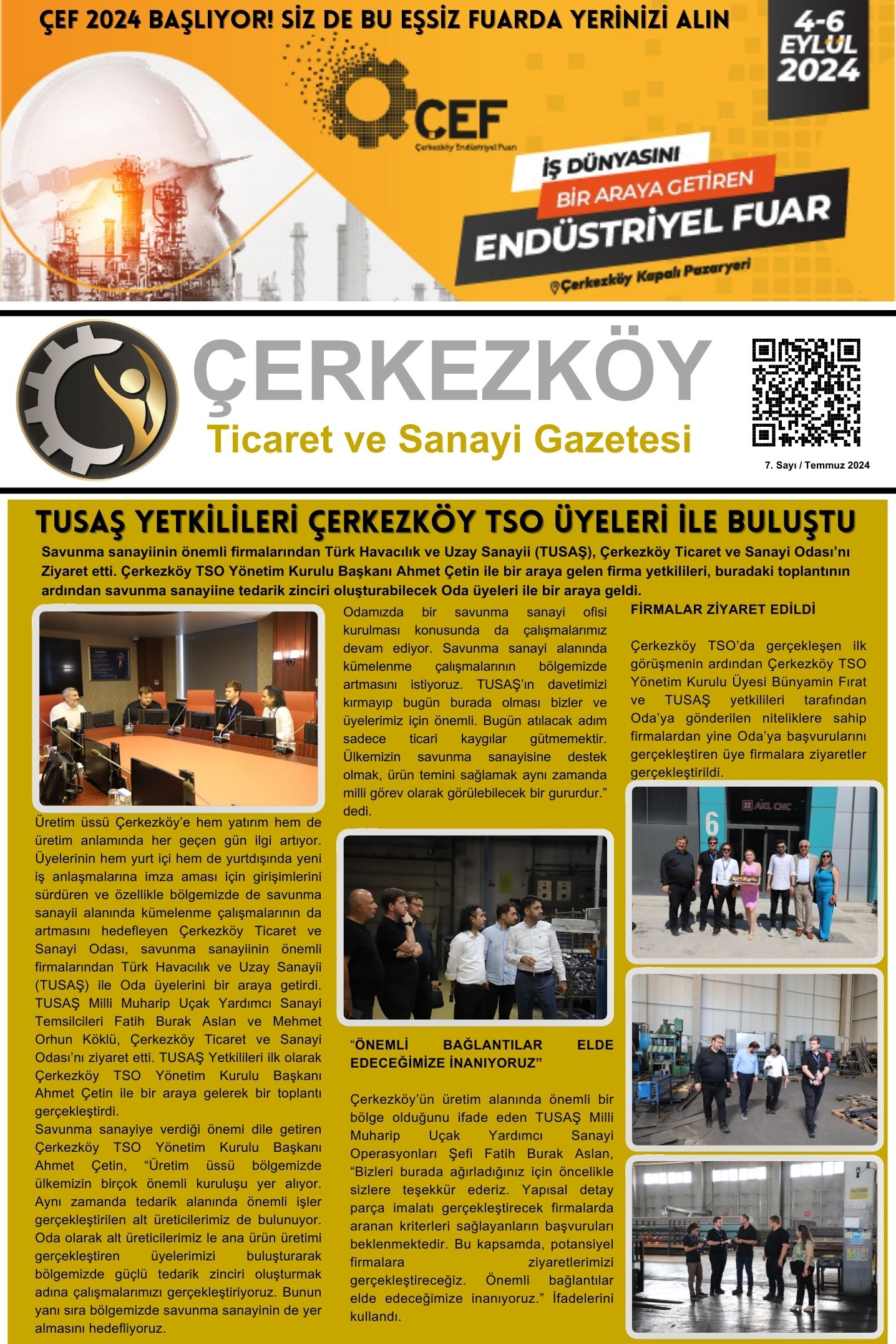 Çerkezköy Ticaret ve Sanayi Gazetesi Sayı 7